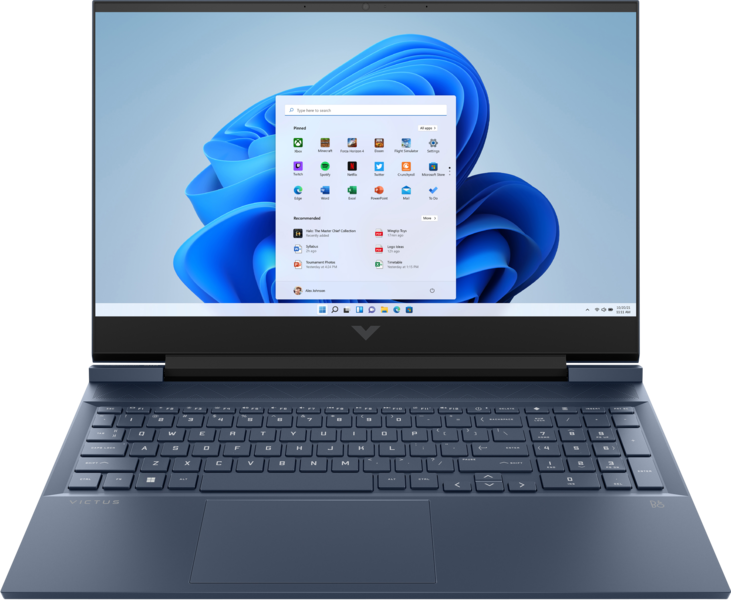 HP Victus 16-E1110NH 75M66EA Kék Gamer laptop (16,1" FHD/Ryzen5/16GB/1024 GB SSD/RTX3050Ti 4GB/Win11H)