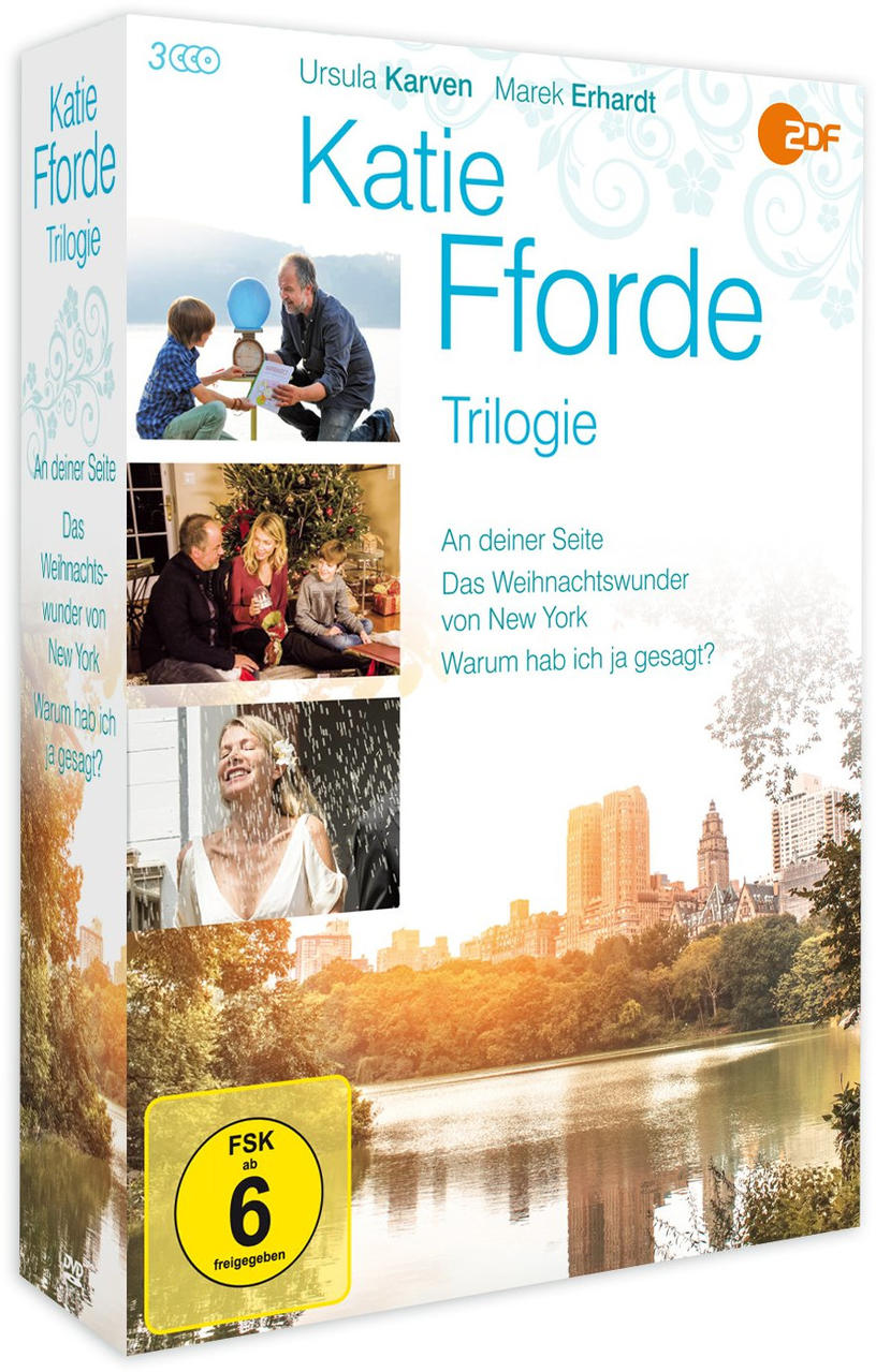 DVD-Box-Set von 'Katie Fforde Trilogie' mit Cover-Art von Szenen und einer Stadt.