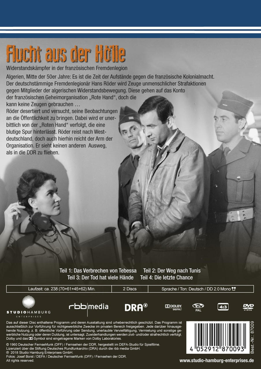 Ein Plakat für einen Film auf Deutsch, das eine Gruppe von Soldaten und eine Frau zeigt.