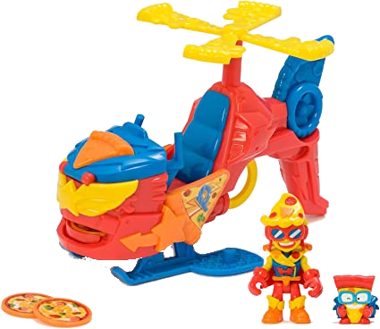 Figura - Magicbox Superthings Pizzacopter, Plástico, Dispara discos, Multicolor