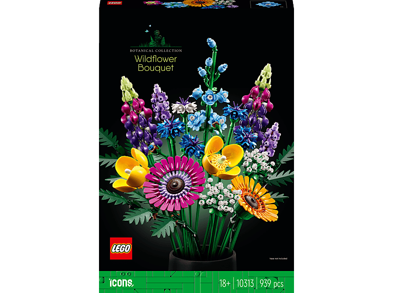 Mehrfarbig LEGO Icons Wildblumenstrauß 10313 Bausatz,
