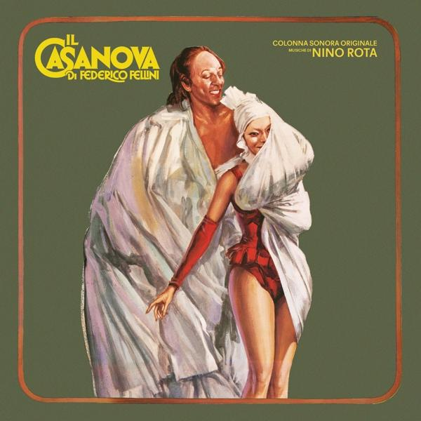 Couverture d'album avec homme en blanc, femme en rouge et fond vert.