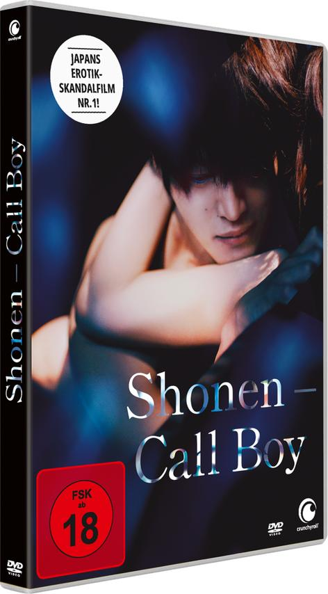 DVD-Cover von Shonen-Call Boy mit einer Person und japanischem Text.