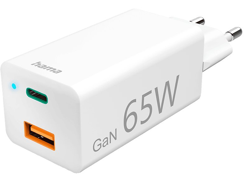 Hama Usb-c / Usb-a Netadapter 65 W Qc Pd Wit (201643)