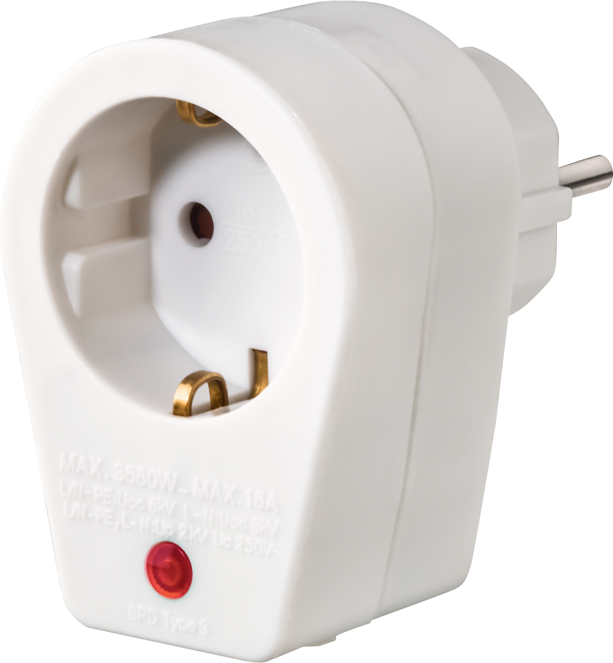 HAMA FIP hálózati túlfeszültség védő adapter, fehér (223323)