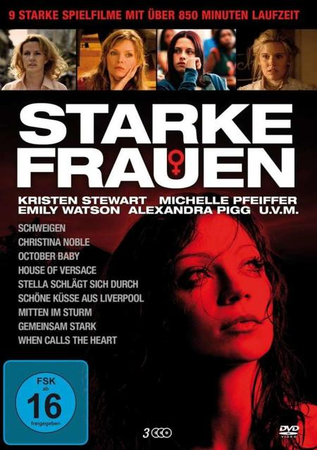 DVD-Cover eines Films mit Frauengesichtern, betitelt 'STARKE FRAUEN'.