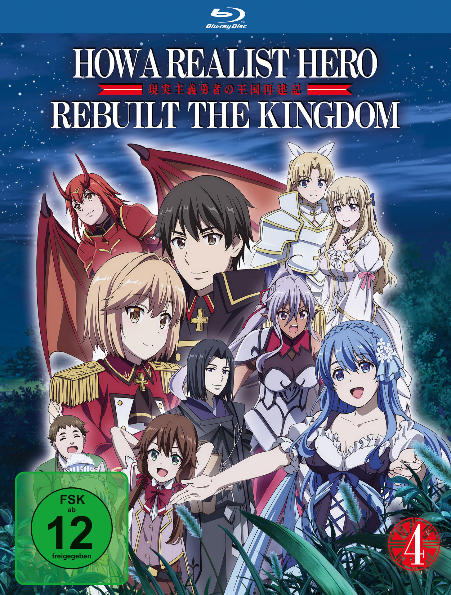 Anime DVD-Cover mit mehreren Charakteren und Fantasy-Setting.