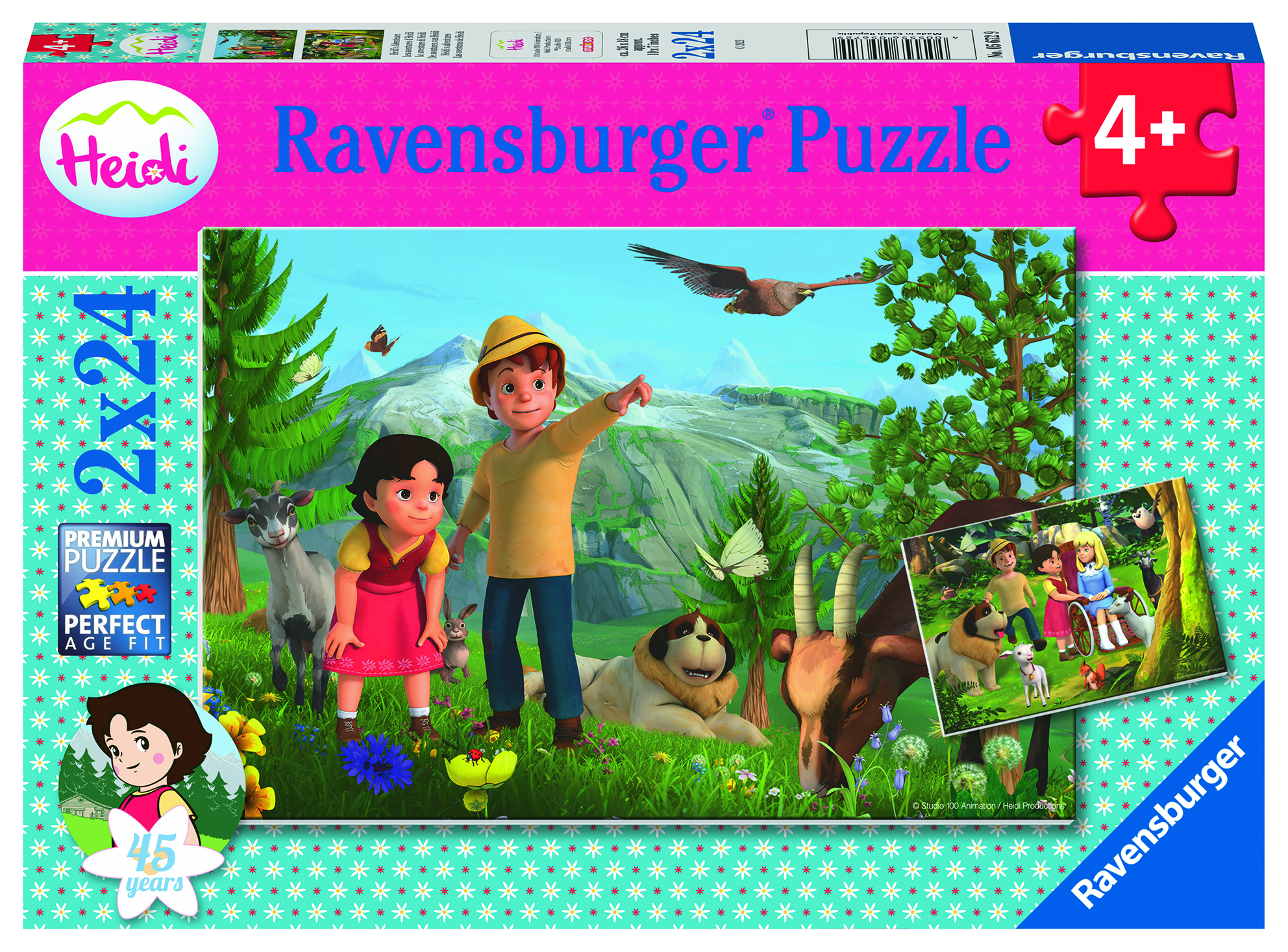 RAVENSBURGER Mehrfarbig Abenteuer Puzzle Heidi\'s