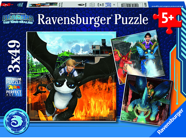 RAVENSBURGER Dragons: 9 Die Puzzle Mehrfarbig Welten