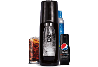 SODA STREAM SodaStream Spirit Szódagép, fekete, Pepsi Megapack