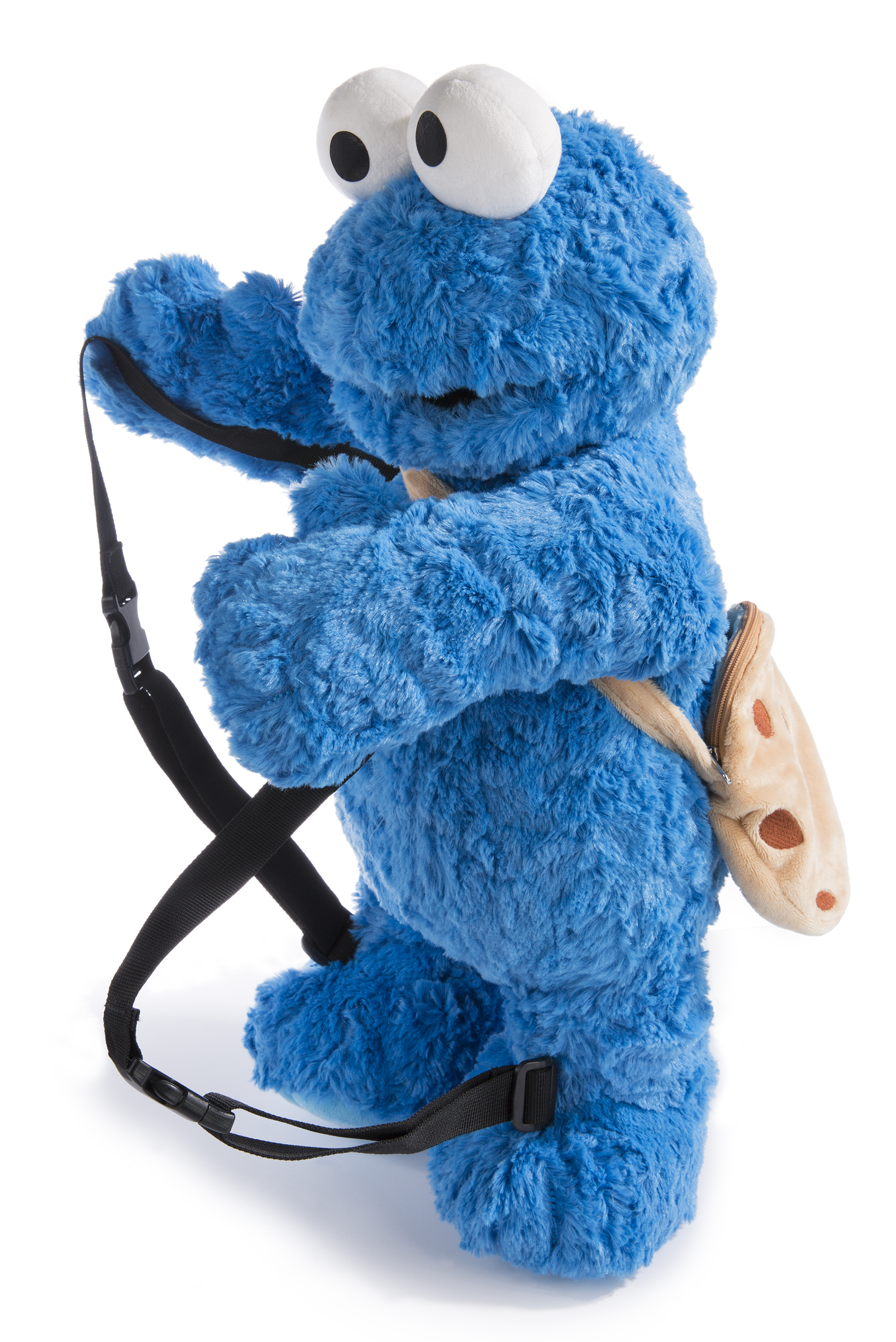 JOOJEE Krümelmonster 3D Plüsch Rucksack, 60 cm Plüschtier Blau