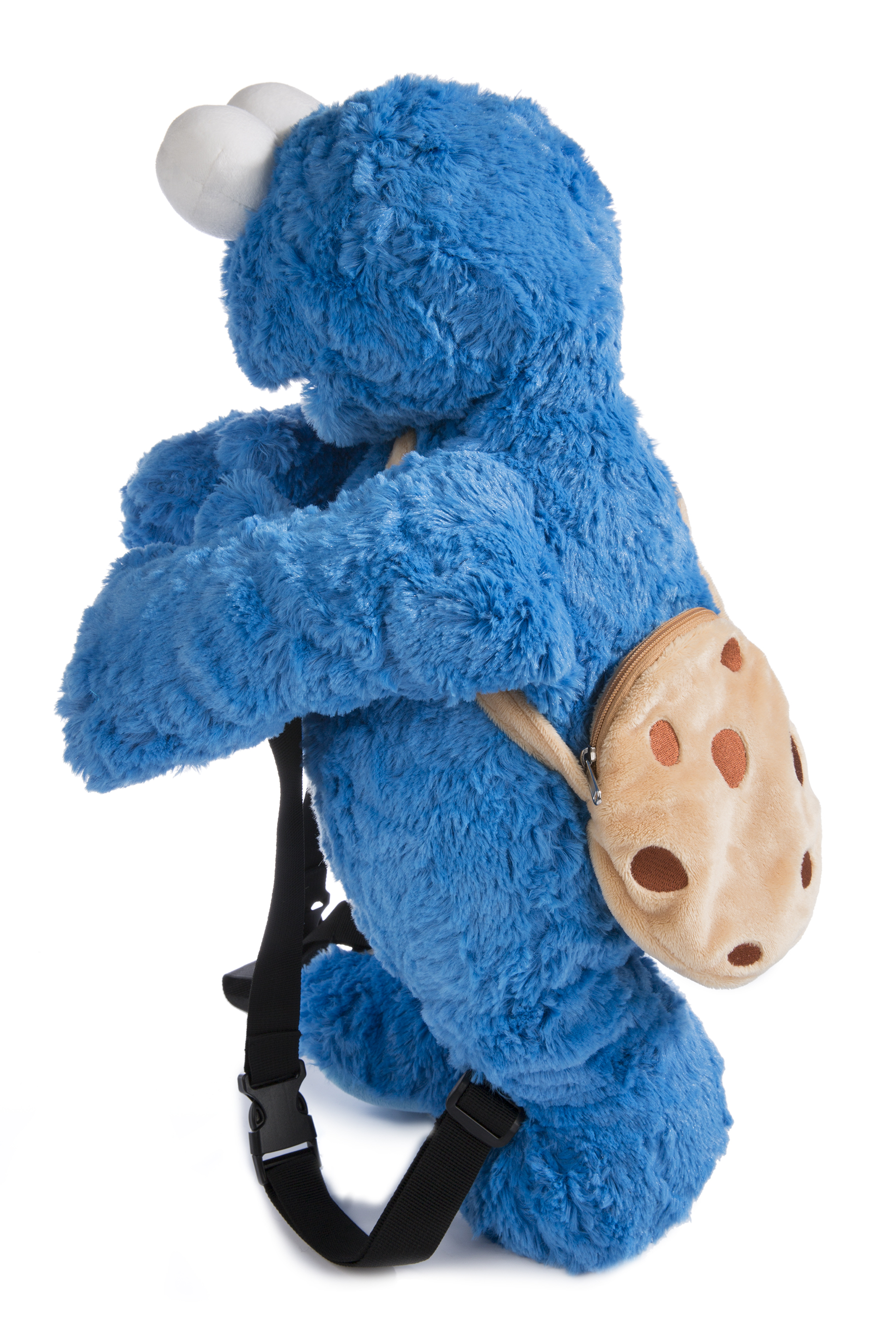 JOOJEE Krümelmonster 3D Plüsch Rucksack, 60 cm Plüschtier Blau