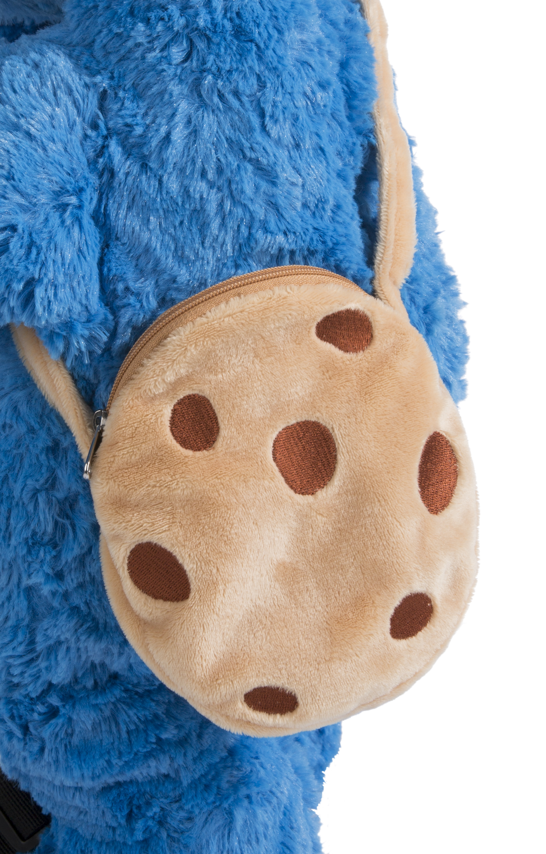 JOOJEE Krümelmonster 3D Plüsch Rucksack, 60 cm Plüschtier Blau