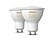 PHILIPS HUE 4.3 W GU10 White Ambiance-spot för Philips Hue-system 2-pack