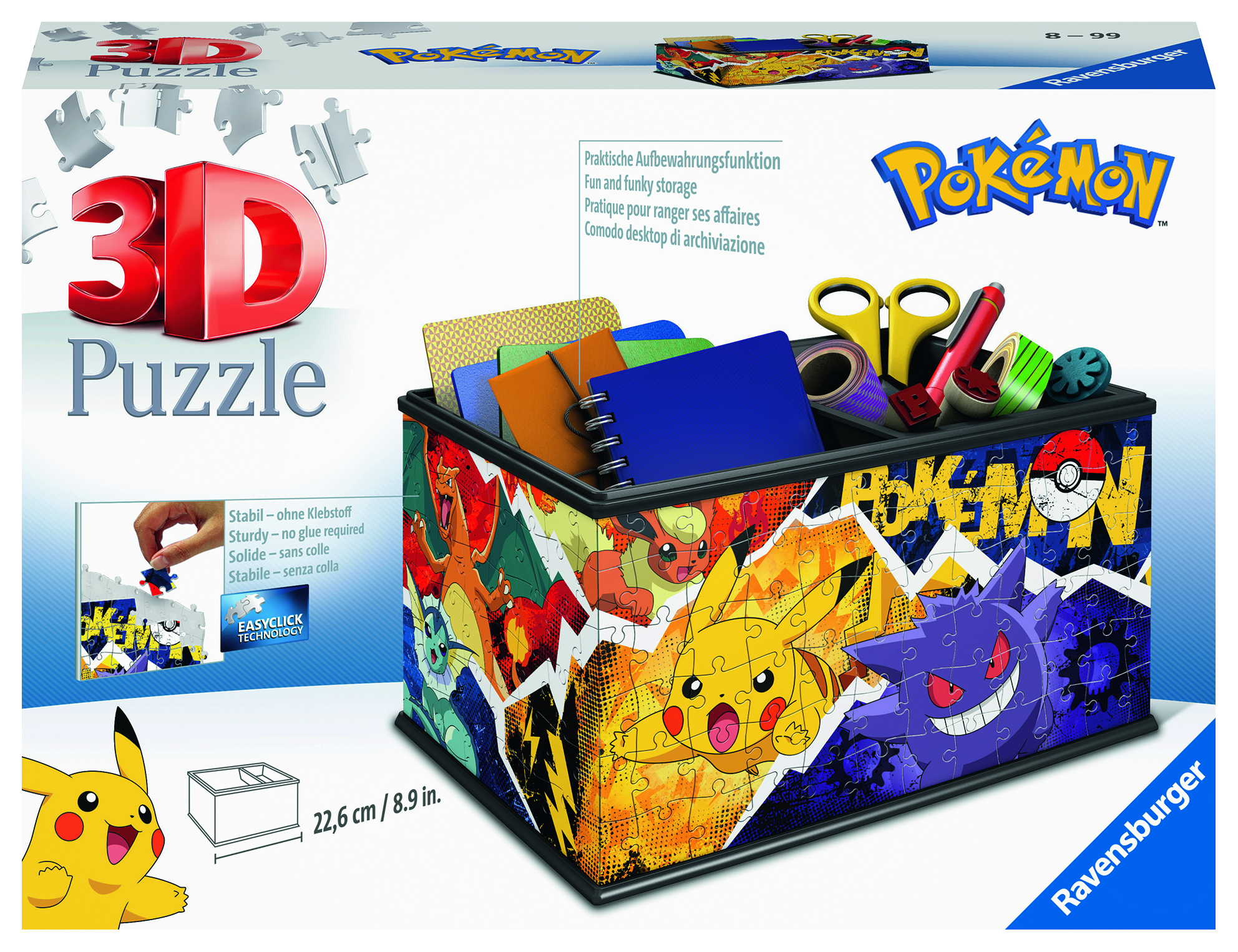 3D Puzzle Aufbewahrungsbox Mehrfarbig Pokémon RAVENSBURGER