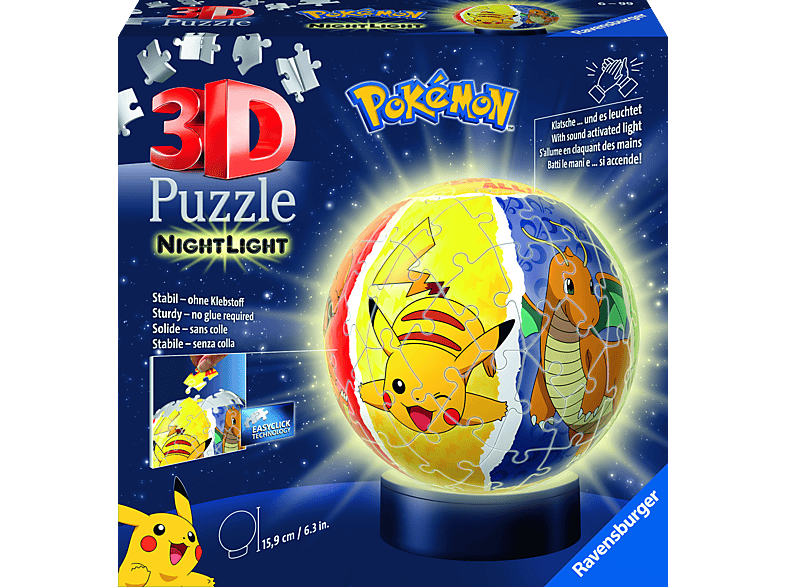 RAVENSBURGER Nachtlicht Pokémon 3D Puzzle
