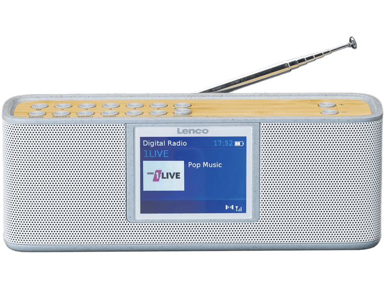 Lenco PDR-046GY Draagbare DAB+ Radio met Bluetooth