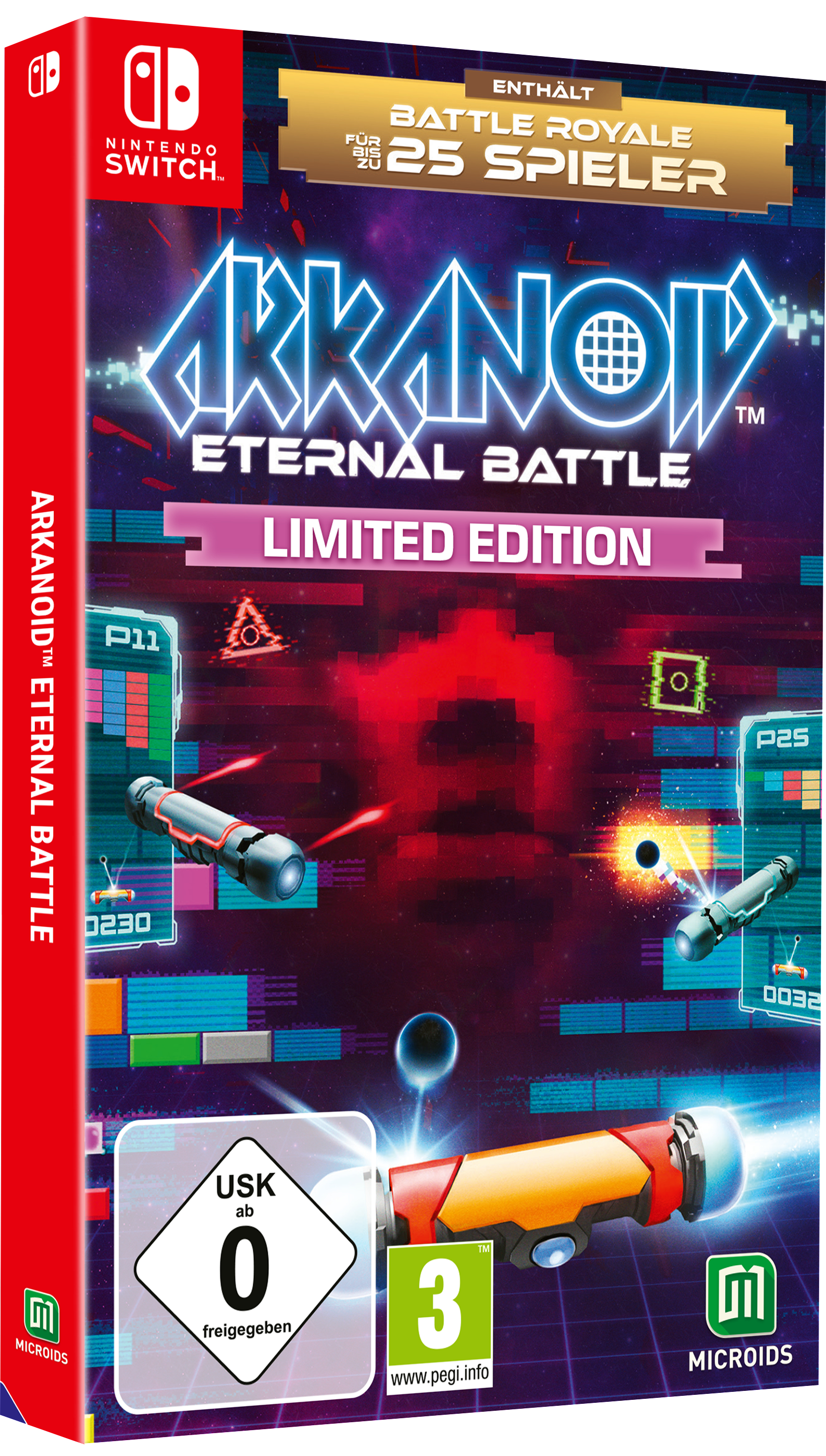 Die Vorderseite eines Spielcases für Arkanoid Eternal Battle.