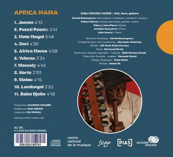 Djeli Moussa Conde & Gerald Bonnegr - Africa Mama  - (CD)