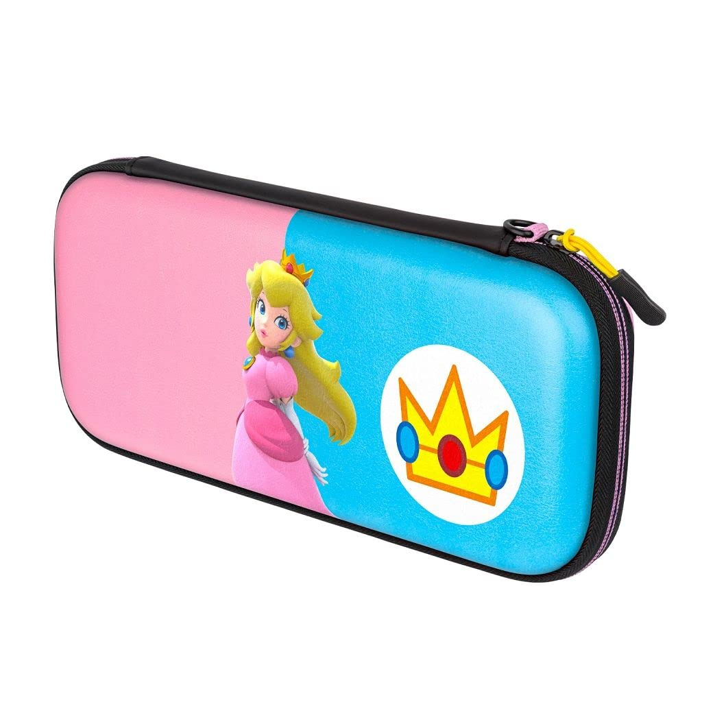 Funda - PDP Funda Deluxe Travel Case Peach, Para Nintendo Switch, Rosa y Azul