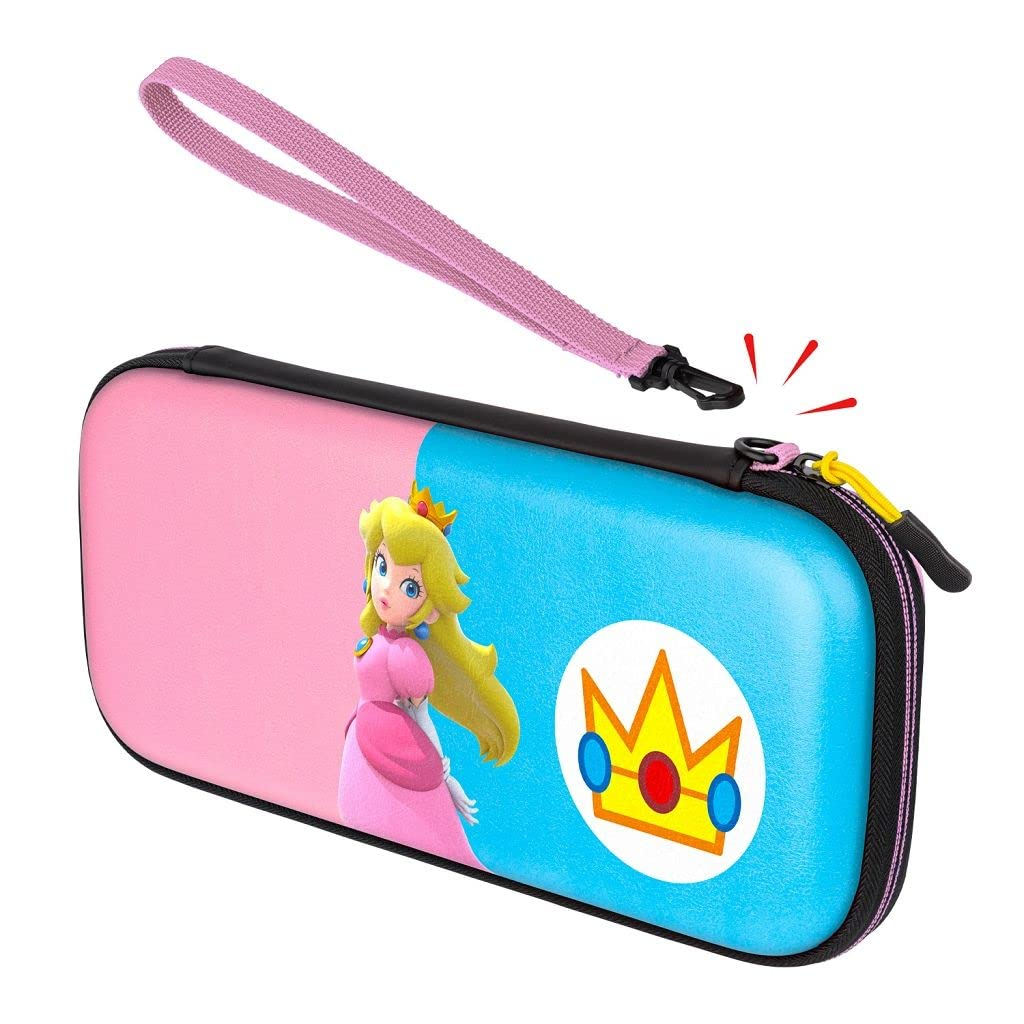 Funda - PDP Funda Deluxe Travel Case Peach, Para Nintendo Switch, Rosa y Azul