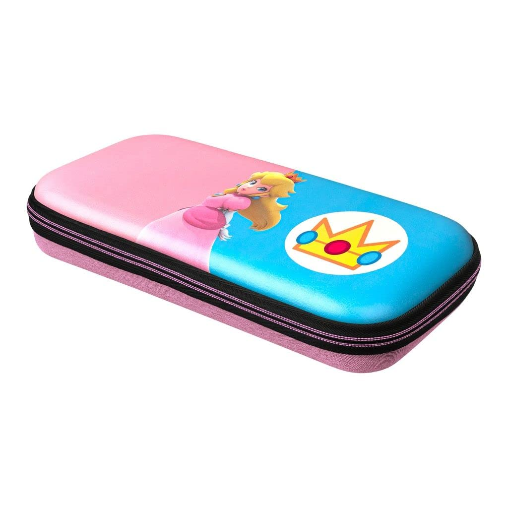 Funda - PDP Funda Deluxe Travel Case Peach, Para Nintendo Switch, Rosa y Azul