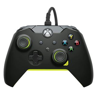 Mando Xbox - PDP Electric Black, Para Xbox, Cable desmontable, Negro y Verde