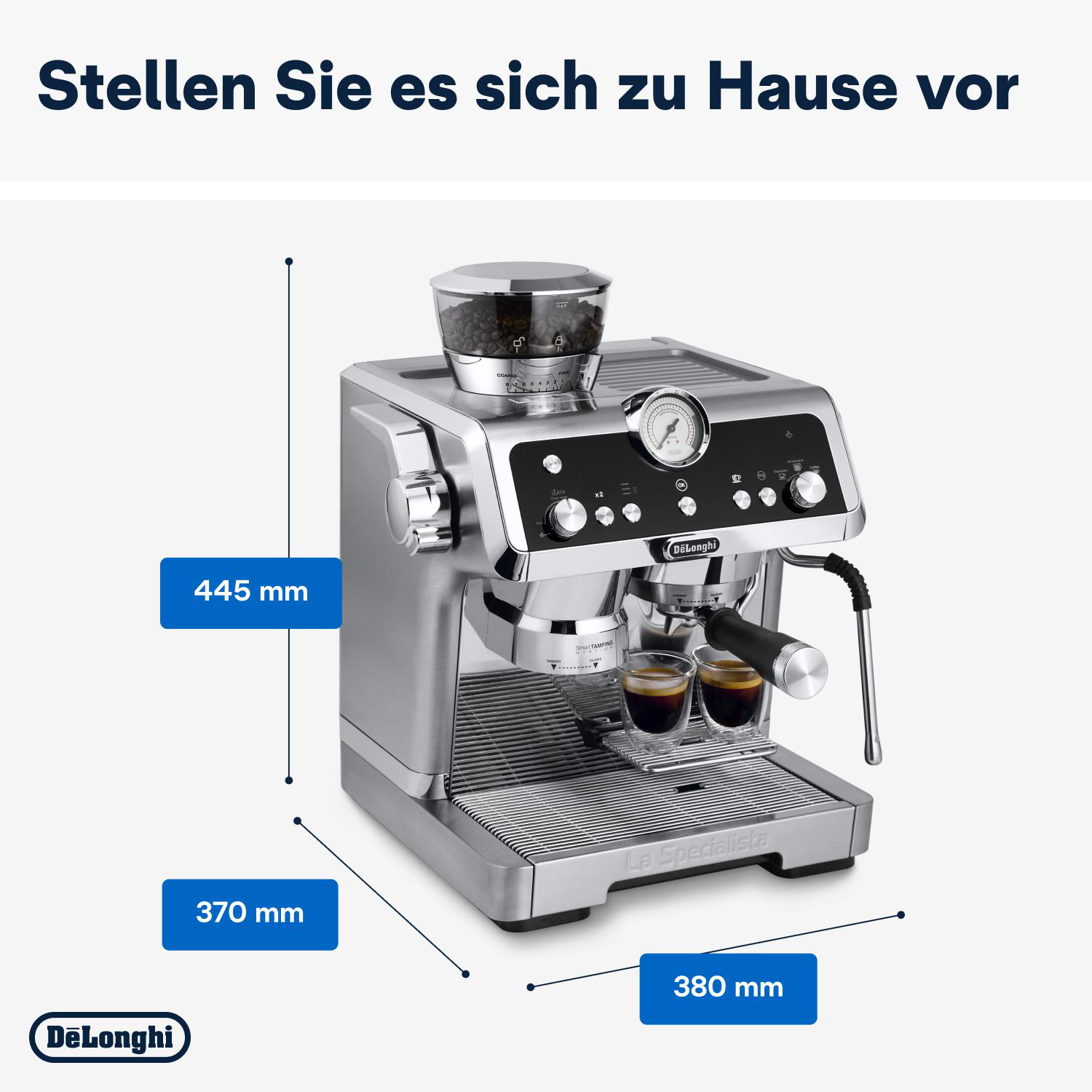 DELONGHI EC9355.M La Espressomaschine Silber Prestigio Specialista