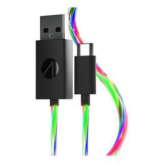 STEALTH Light Up Twin - Câble de chargement USB de type C (Noir/Multicolore)