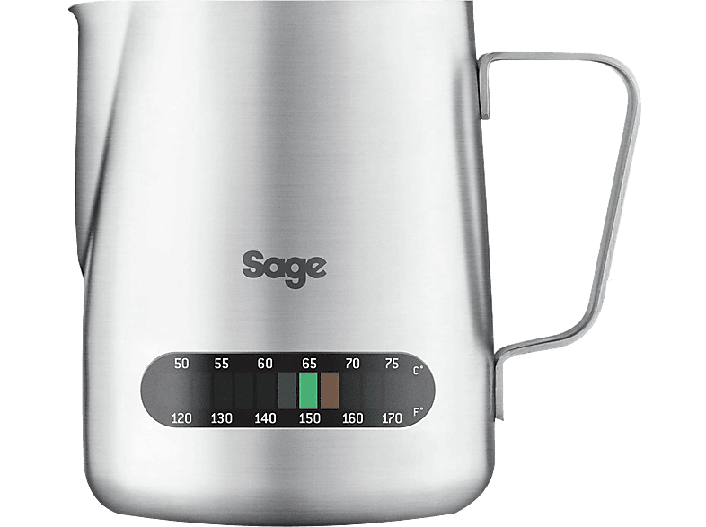 Jarra - Sage SES003BSS0NEU1, Para leche, Control de temperatura, 0.48 Litros, Plata