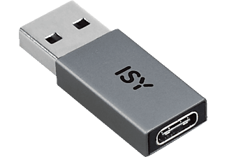 ISY IAD-1000-A USB-A auf USB-C Adapter, Schwarz