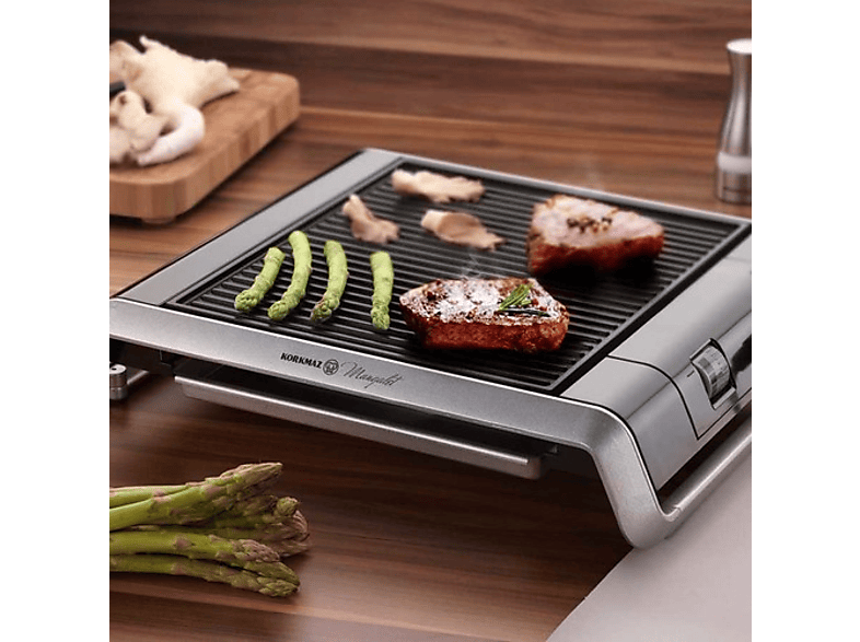 KORKMAZ A 333-02 Mangalet BBQ Granit Grill Elektrikli Izgara Siyah_3