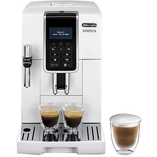 DE LONGHI ECAM350.35.W Dinamica Kaffeevollautomat (Weiß, Kegelmahlwerk, 15 bar, Dampfdüse)