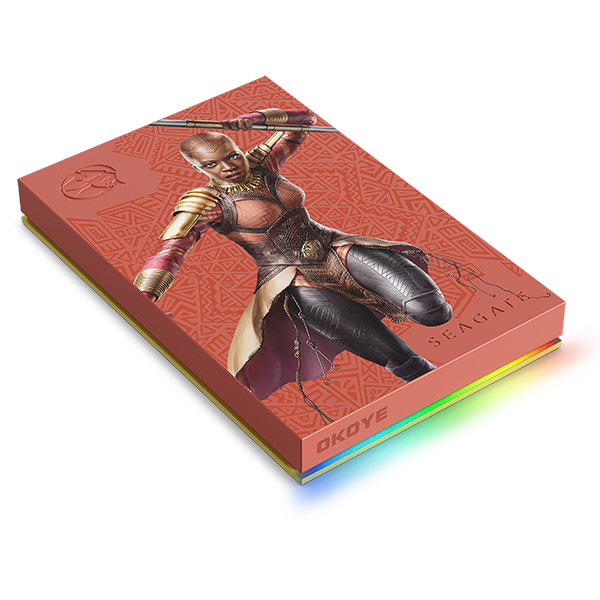 Disco duro externo Seagate con ilustración de Okoye.