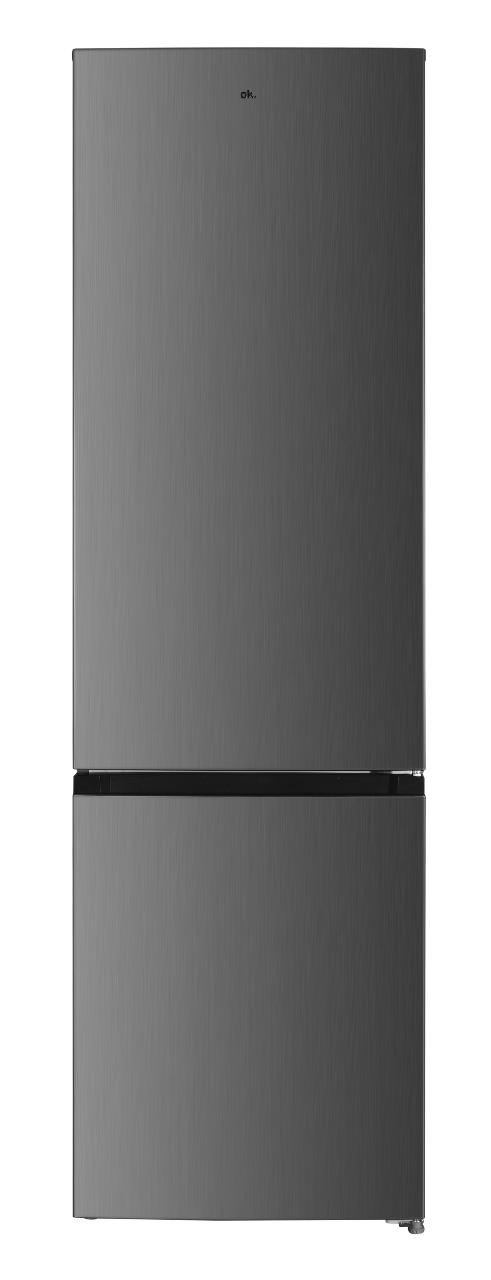 REACONDICIONADO Frigorífico combi - OK OFK 641 F NF IN, Compresión, 201 cm, No frost, 326 L, Dispensador hielo, Inox