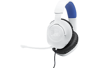 JBL Quantum 100 Play Station Kablolu Gaming Oyuncu Kulak Üstü Kulaklık Beyaz Mavi_0