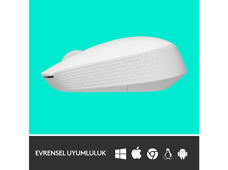 LOGITECH M171 USB Alıcılı Kablosuz Kompakt Mouse - Beyaz_3