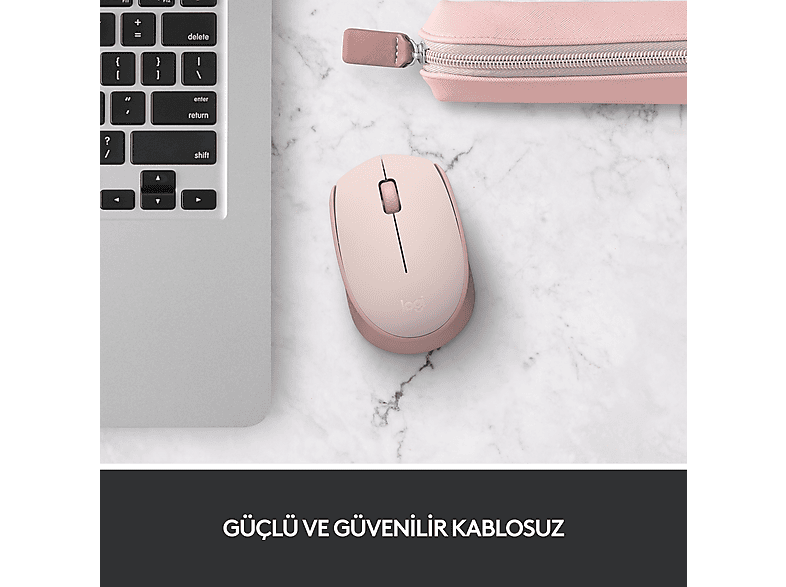 LOGITECH M171 USB Alıcılı Kablosuz Kompakt Mouse - Pembe_1