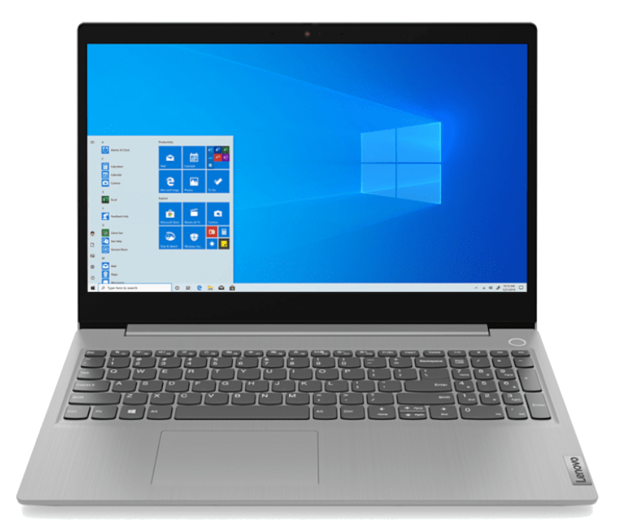 Masada, Windows çalıştıran bir dizüstü bilgisayar. Ekran, çeşitli uygulama simgeleriyle masaüstünü gösteriyor. Dizüstü gri.