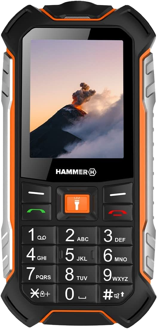 Móvil - Hammer Boost 2,4/4G LTE/256GB/IP68, Pantalla 2.4", Resistente al agua, Con cámara, Negro