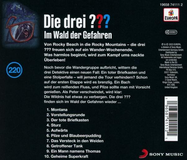 Buchcover mit Text. Es hat Text und ein Bild von Brille und Bär. CD-Hülle.