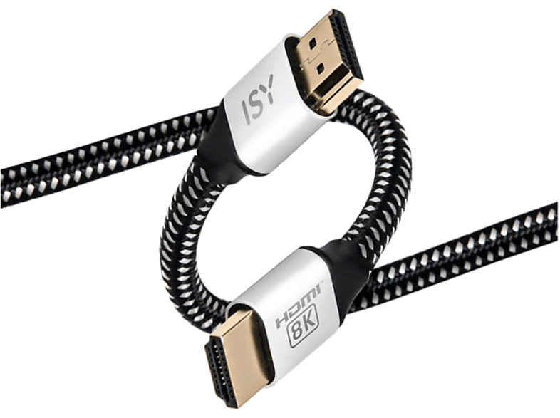 ISY Câble Hdmi Plaqué Or 3 M Blanc / Noir (ihd-5000-1)
