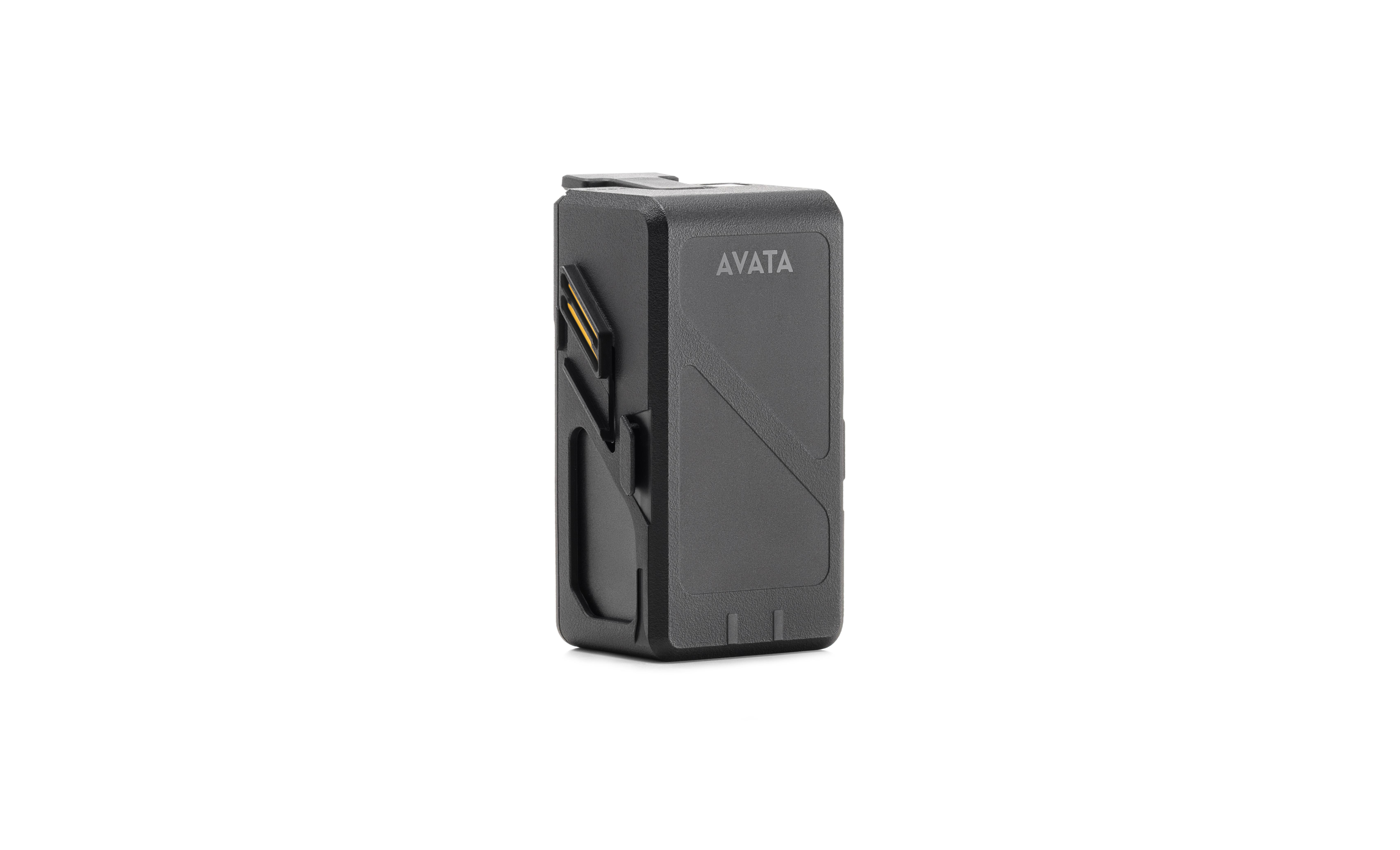 Schwarzer AVATA-Drohnenakku mit dem AVATA-Logo.