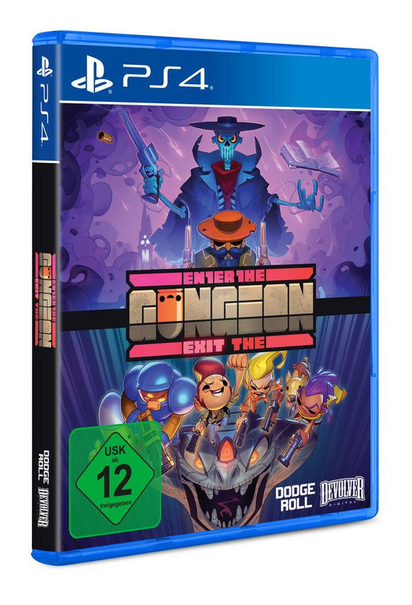 Enter the Gungeon PS4-Spielhülle mit Cartoonfiguren und Spieltitel.