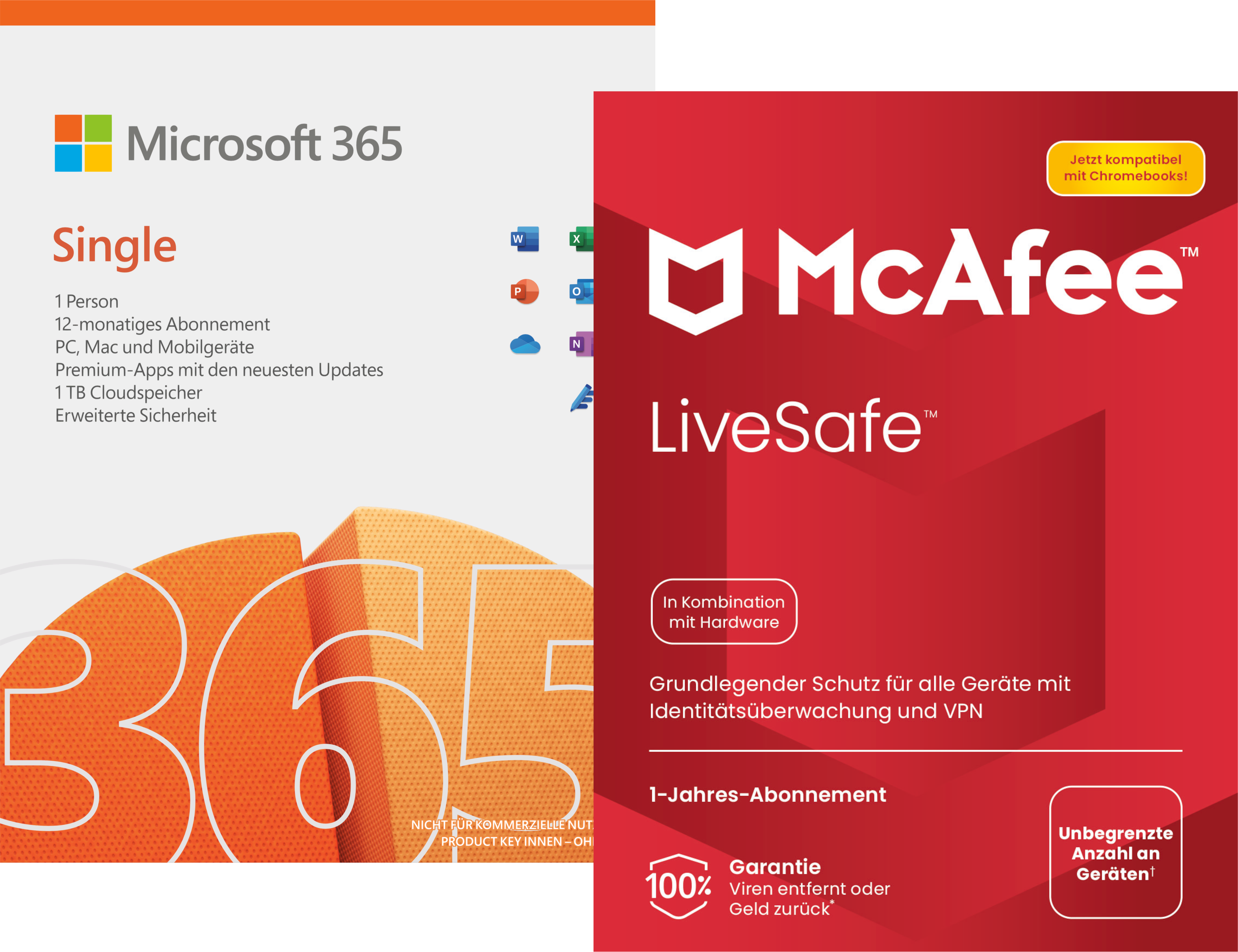 Microsoft 365 Single 1 Jahr + McAfee LiveSafe Attach für alle Geräte in ...