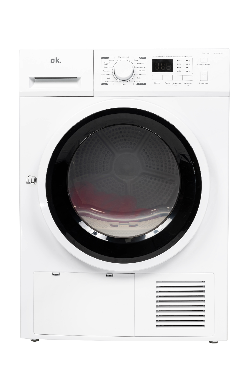 REACONDICIONADO Secadora - OK OTD 8313 A2, Carga frontal, 8 kg, 16 Programas, Blanco