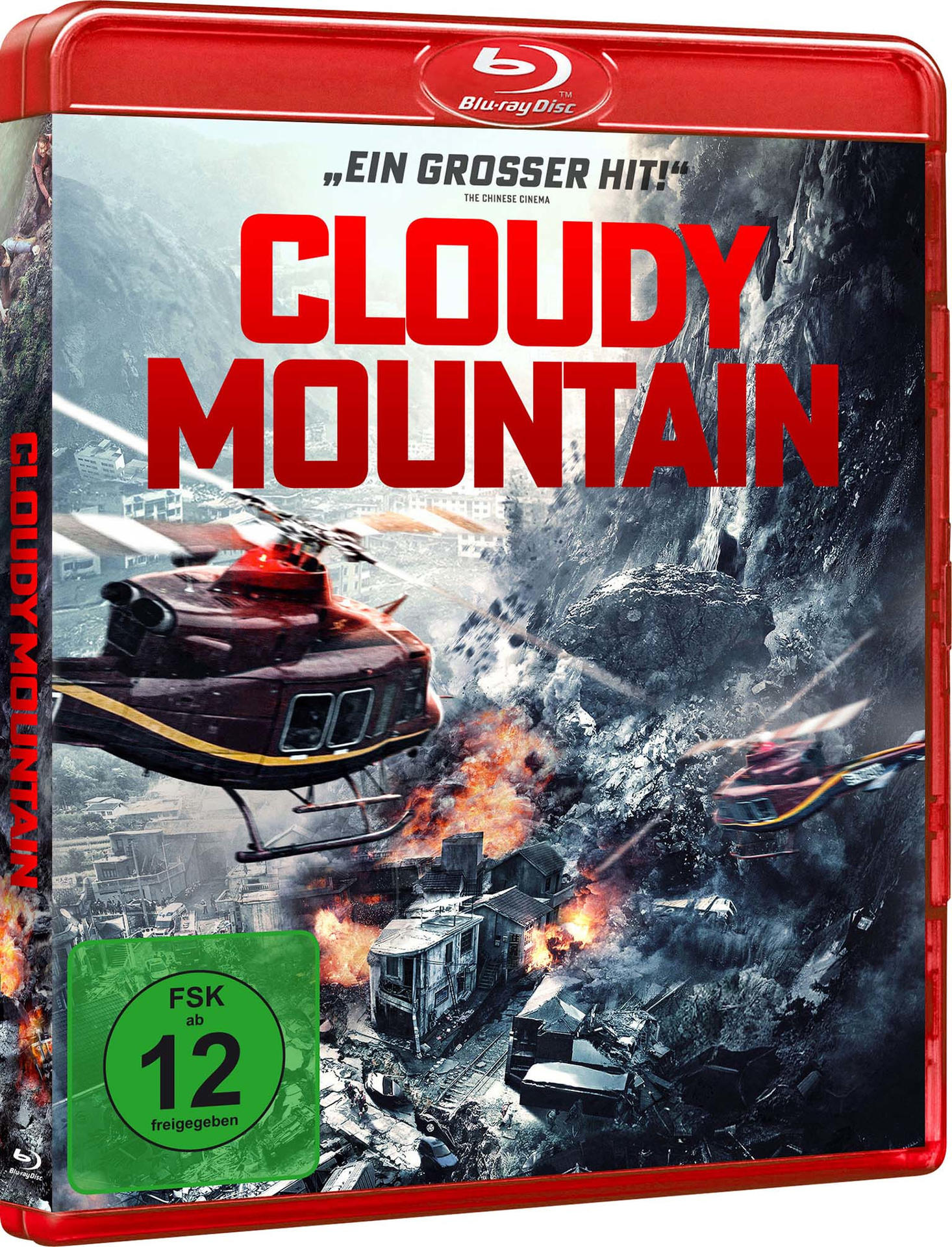 Blu-ray-Hülle mit Filmplakat, das Hubschrauber über einer zerstörten Stadt zeigt.