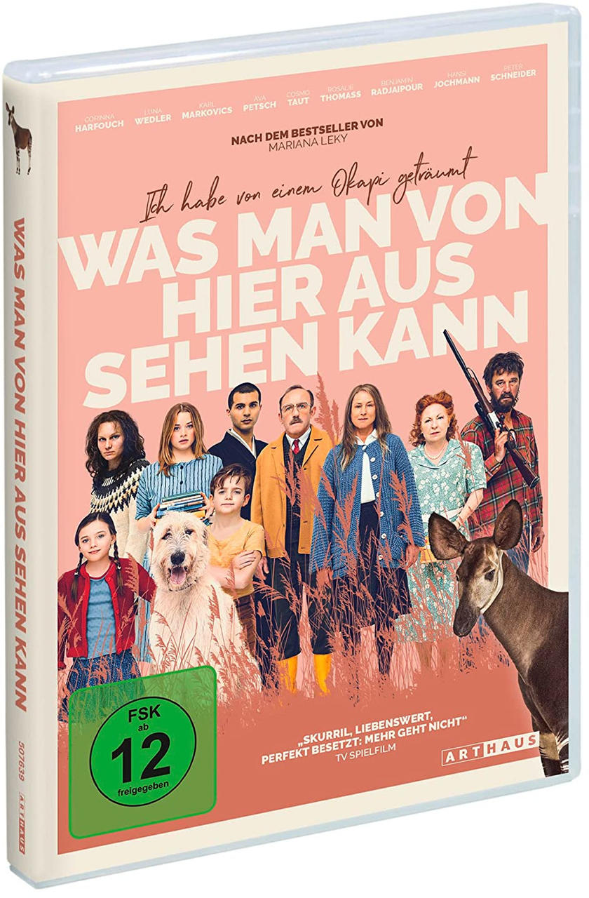 DVD-Hülle eines Films mit einer Gruppe von Menschen und einem Reh, mit deutschem Text.