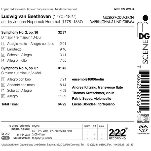 Ensemble1800berlin - Beethoven 2 And 5  - (SACD Hybrid)