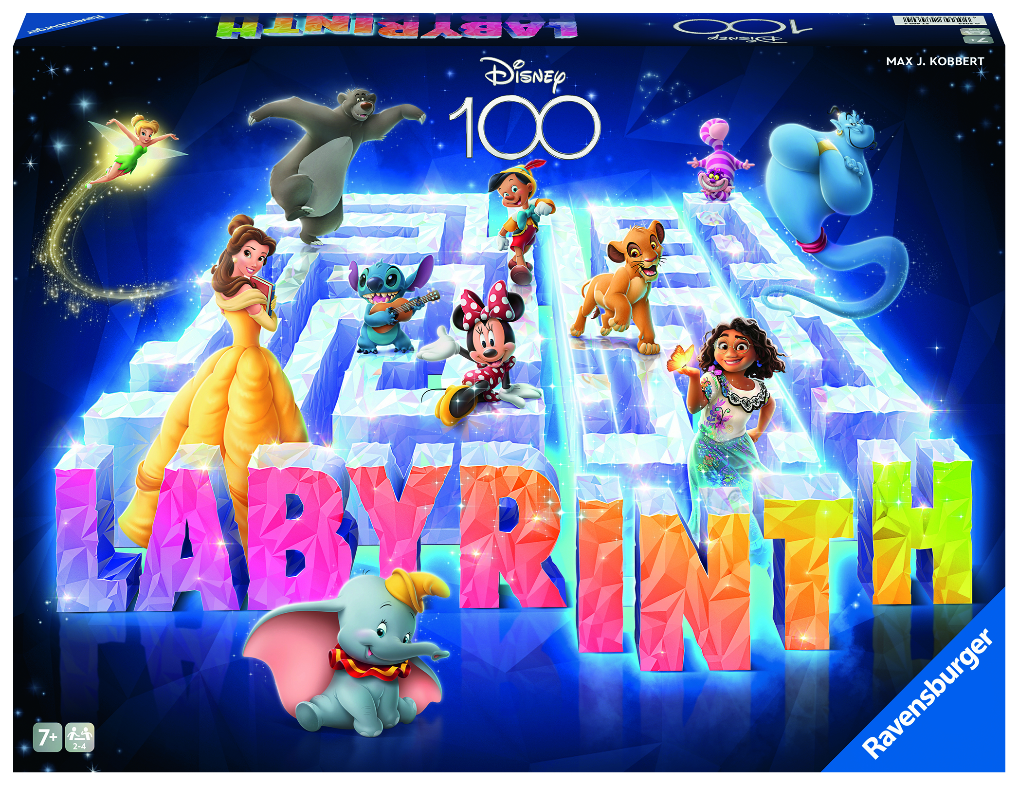 Disney Labyrinth Brettspielbox. Disney-Figuren befinden sich im Labyrinth.